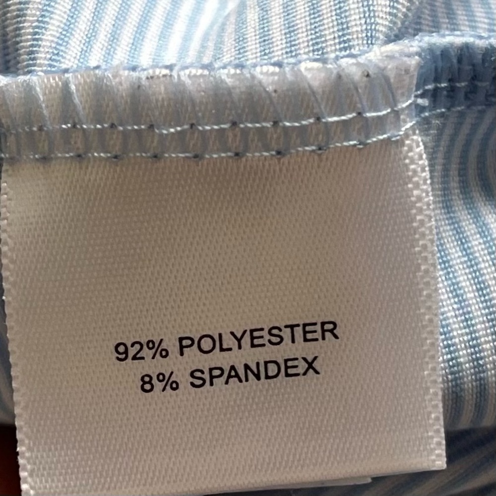 PETER MILLAR SUMMER COMFORT BLUE/WHITE QUARTER ZIP SHORT SLEEVE SHIRT - Picture 4 of 8